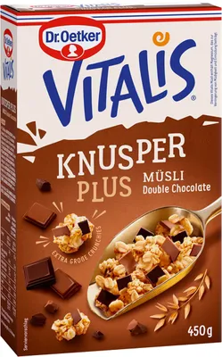Produktbild von Vitalis Knusper Plus Double Chocolate 0,45Kg