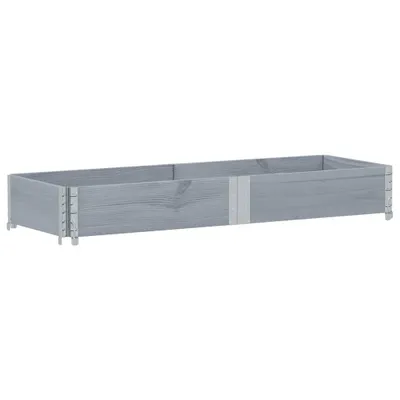 Produktbild von Pflanzkasten Grau 150x50 cm Massivholz Kiefer