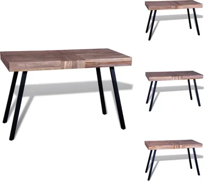 Image de vidaXL Table en teck vieux bois - Tables d'appoint