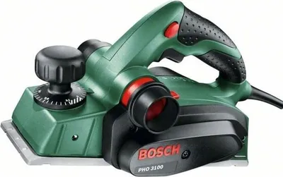 Produktbild von Hobel Bosch PHO 3100, Kunststoffkoffer mit Zubehör, Sechskantstiftschlüssel, Wendemesser, Parallelanschlag