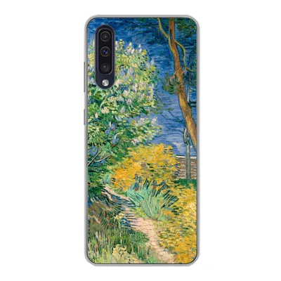 Produktbild von MuchoWow® Handyhülle Schutzhülle Hülle für Samsung Galaxy A30s Die Büsche bei Arles - Vincent van Gogh Silikon Softcase Handy Hülle - Karteninhaber