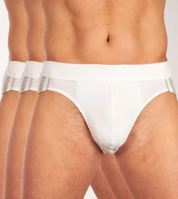 Image de Schiesser slip lot de 3 95/5 organic Coton rio briefs stripe white hommes