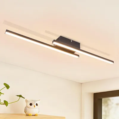 Immagine prodotto di ZMH Lampada da soffitto a LED nera, 12 W, lampada da soggiorno 3000 K, lampada da camera da letto, lampada da soffitto moderna per corridoio, cucina, bagno e balcone