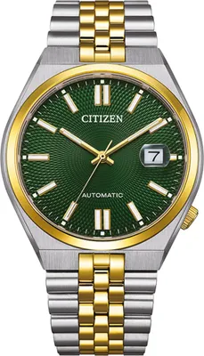 A close-up studio shot of a men's wristwatch.