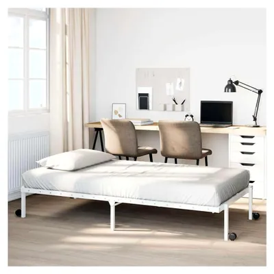 Produktbild von Klappbares Bettgestell ohne Matratze, Weiß, 90x190 cm, Stahl