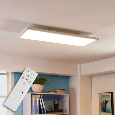 Produktbild von Lindby Modern Modernes LED-Panel dimmbar 80 cm Fernbedienung - Philia Dimmer / Dimmbar / Innenbeleuchtung / Wohnzimmerlampe / Schlafzimmer / Küche Stahl /Kunststoff Rechteckig / (nicht austauschbare) LED Max. 1 x 30 Watt
