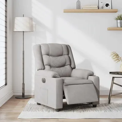 Produktbild von vidaXL Relaxsessel Elektrisch Wolkengrau Stoff
