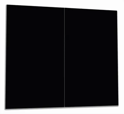 Produktbild von Wallario Herdabdeckplatte aus Glas, Größe 60 x 52 cm 2-teilig, Motiv Schwarz
