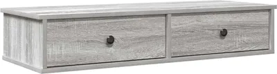 Obrázek produktu pro vidaXL Nástěnná police se zásuvkami Grey Sonoma 100x37,5x19 cm