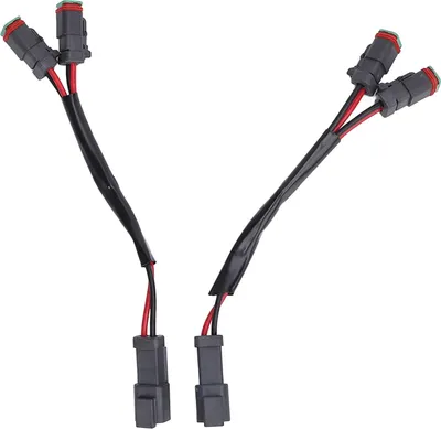 Imagen del producto de 2 adaptadores divisor de cable DT, conector macho a hembra, resistente al calor, para luces de trabajo LED