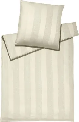 Produktbild von elegante Mako-Satin-Bettwäsche-Garnitur Metropolis Farbe natur Größe 200x220+2x40x80cm