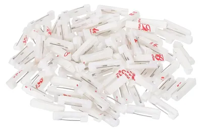 Produktbild von Sicherheitsnadeln mit Klebestreifen - Selbstklebend für Namensschilder - 120 Stück - 22 mm - Weiß