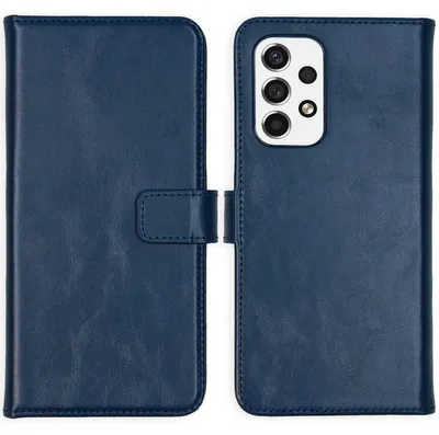 Imagen del producto de Funda de Cuero Auténtico tipo Libro para Samsung Galaxy A53 - Azul