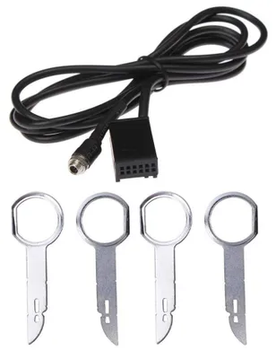 AUX-Kabel-Adapter für Ford Fiesta, Focus, Mondeo – 150 cm, schwarz