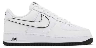 Produktbild von Nike Air Force 1 '07 Low White Black Outline Swoosh - EU: 38.5