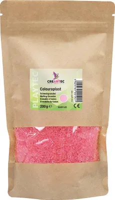 Produktbild von CREARTEC Colouraplast 200g - in leuchtendem Rosa - zum Basteln kreativer Dekorationen und Geschenke