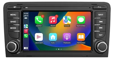Zdjęcie produktu dla Radio samochodowe Android 7 cali 64 GB do Audi A3 8P 2003–2013 z CarPlay Android Auto Navi Bluetooth DAB+