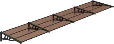 Produktbild von vidaXL Türvordach Schwarz 396x90 cm Polycarbonat