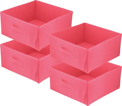 Produktbild von Lavita Storage Box | faltbare Aufbewahrung Boxen 31 x 31 x 15 cm | Schubladen-Organizer Box| Ordnungssysteme für Kleidung | Kleideraufbewahrung & Organisation | dunkelpink | 4 stück