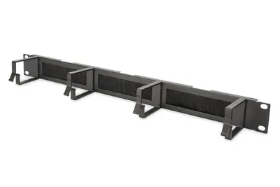 Produktbild von DIGITUS Kabelrangierpanel mit Bürstenleisten für 483 mm (19")-Schränke, 1HE