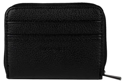 Produktbild von Herren-Geldbörse aus Leder, 7,5 x 10 x 2 cm, RFID-Schutz, Schwarz, Klassisch