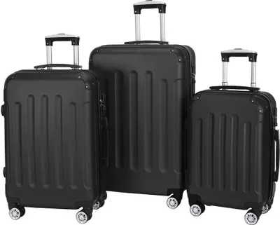Obrázok produktu pre Fortuna Lai Sada kufrov Kufrík Hard Shell Príručná batožina Board Case Dvojitá rukoväť s kombinovaným zámkom M - L - XL Farba čierna