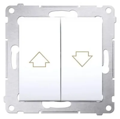 Image de Bouton de store unipolaire avec impression Blanc Simon 54 PremiumContact™ Simon DZP1.01/11