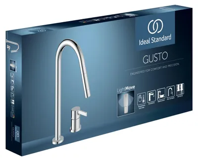 Productafbeelding van Keukenmengkraan GUSTO 2F met douchekop, uitloop 240mm, chroom