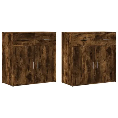 Produktbild von Sideboards 2 Stk. Räuchereiche 79x38x80 cm Holzwerkstoff