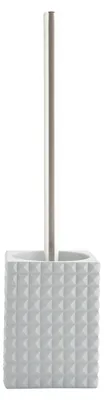 Produktbild von MSV Toilettenburstenhalter Kubik - Kunststein - hellgrau/silber - 37 cm