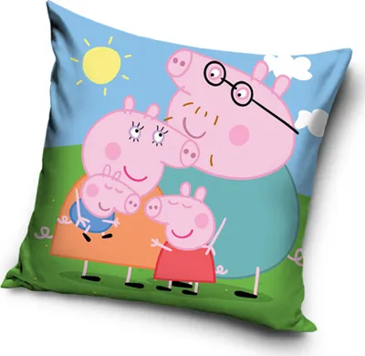 Immagine prodotto di Cuscino in poliestere 40x40 Famiglia Peppa Pig