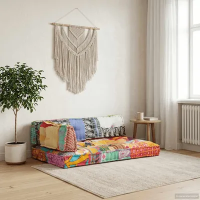 Produktbild von vidaXL Palettensofa-Auflage Mehrfarbig Stoff Patchwork