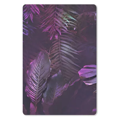 Produktbild von MuchoWow® Mauspad Mousepad Dschungel - Blätter - Lila - Grün - Jungen - Mädchen - Kinder 18x27 cm - Mousepads - Maus Mat - Pad - Mausunterlage