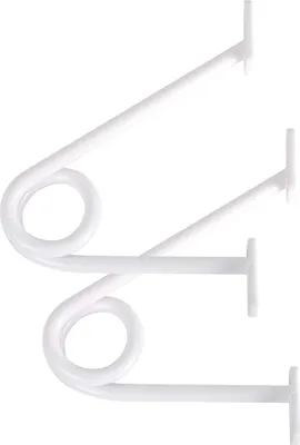 Produktbild von Natural Goods Berlin GARD PRENZLBERG, Halterung für Kleiderstange, Wandmontage, Wandgarderobe, Weiß, 12 cm, ohne Rundstab, 2 Stück