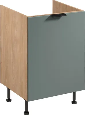 Produktbild von Spülenunterschrank 60 cm küchenmöbel ohne Arbeitsplatte, Sorento D60Z Grün/Sonoma Eiche