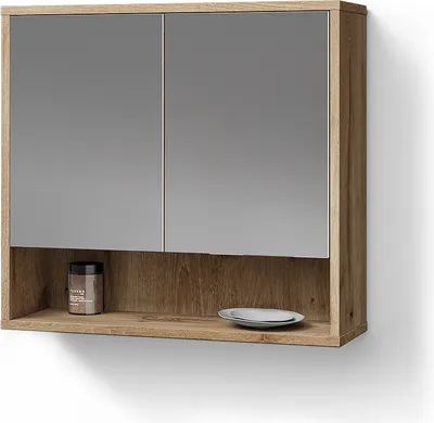 Image de Armoire de toilette Livinity ATERNO Chêne Viking 70x65cm avec 2 portes, Model 53120