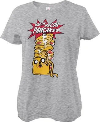 Produktbild von Makin' Bacon Pancakes Girly Tee - X-Large - HeatherGrey