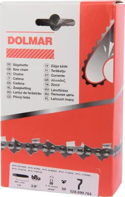 Produktbild von Dolmar 528099768 S-70 Kettensägenkette 18"/45 cm - 68 Glieder - 3/8" - 1,5 mm