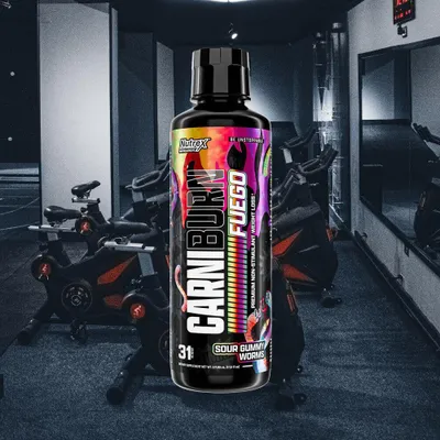 Produktbild von Nutrex Research Carniburn Fuego (31 serv) Sour Gummy Worms - Diät & Gewichtsmanagement - Fatburner
