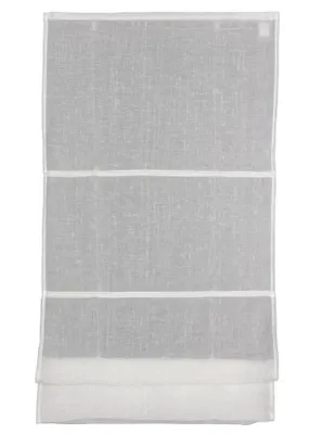Produktbild von Deco4Me Raffrollo mit Leinenoptik Stoffrollo 80x170cm weiß Vorhang Aluprofil Klett