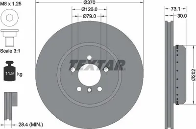 Zdjęcie produktu dla Tarcza Hamulcowa Bmw Przód 3/4 11-