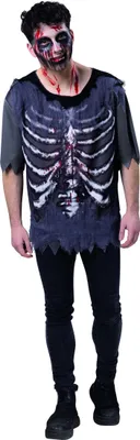 Produktbild von Zombie T-Shirt Skelett Halloween, Groesse:52/54
