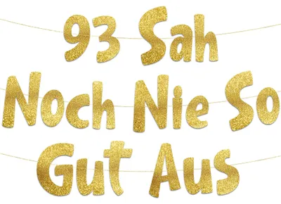 Geburtstagsdeko 93 Jahre Gold Girlande