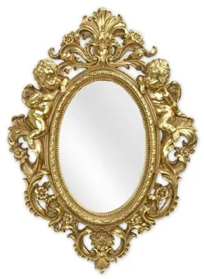 Produktbild von Casa Padrino Barock Spiegel Gold 35,1 x H. 48,8 cm - Antik Stil Wandspiegel - Wohnzimmer Spiegel - Garderoben Spiegel - Barock Möbel