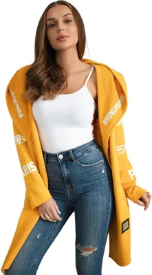Immagine prodotto di Cappotto color senape con scritte