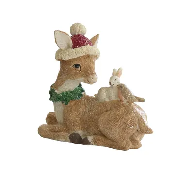 Produktbild von Reh Rehkitz Mütze Hase Vogel Hirsch Elch Rentier Kuh Deko Tier Figur Skulptur