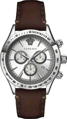 Produktbild von Versace Greek Chronograph Herrenuhr silber braun VEV700119