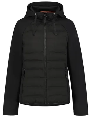 Produktbild von Icepeak Ashburn Midlayer Jacke für Damen mit Kapuze, Farbe:Schwarz, Größe:L