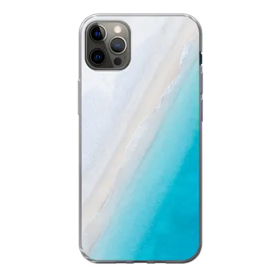 Produktbild von MuchoWow® Handyhülle Schutzhülle Hülle für iPhone 13 Pro Max Strand - Meer - Blau Silikon Softcase Handy Hülle - Mobiltelefon