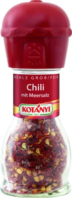 Produktbild von Kotanyi Chili mit Meersalz jodiert Achtung feurig scharf 35g